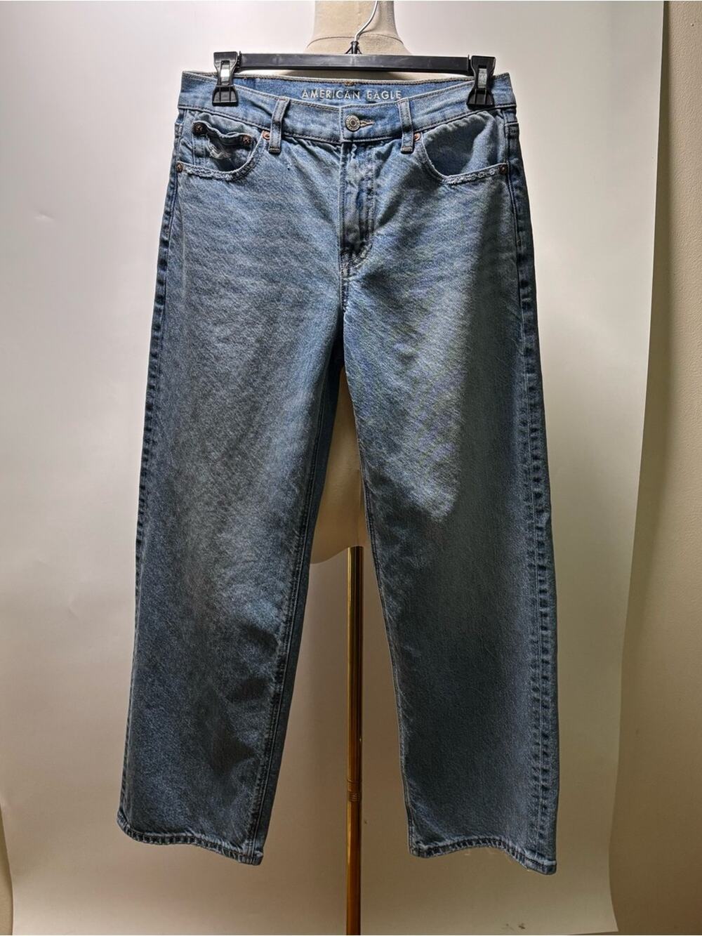 American Eagle Outfitters Light Blue Stovepipe Jeans Size 0 Short - Picture 1 of 11